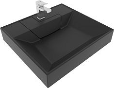 Stella Polare Раковина под стиральную машину Мирабелла 60х55 черная матовая